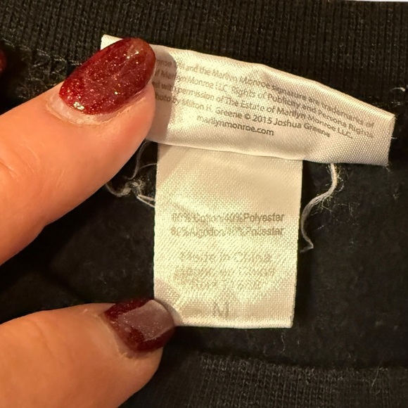 Marilyn Monroe Los Angelos Black Graphic Crew Neck Sweatshirt Size Medium - Picture 8 of 12